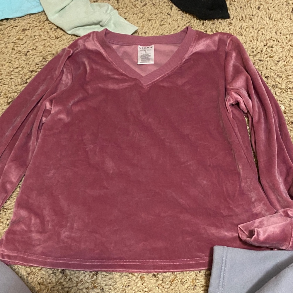 Pink Pajama Long Sleeve Top